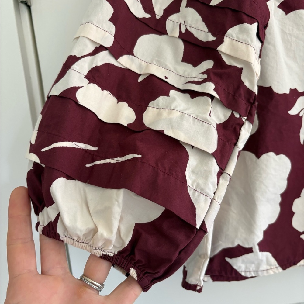Apiece Apart Tule Floral-Print Organic Cotton Top Size XS - Picture 8 of 10